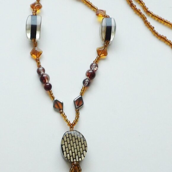 Bundle of 2 Longer Length Necklaces 36" Long Beaded - Picture 3 of 9